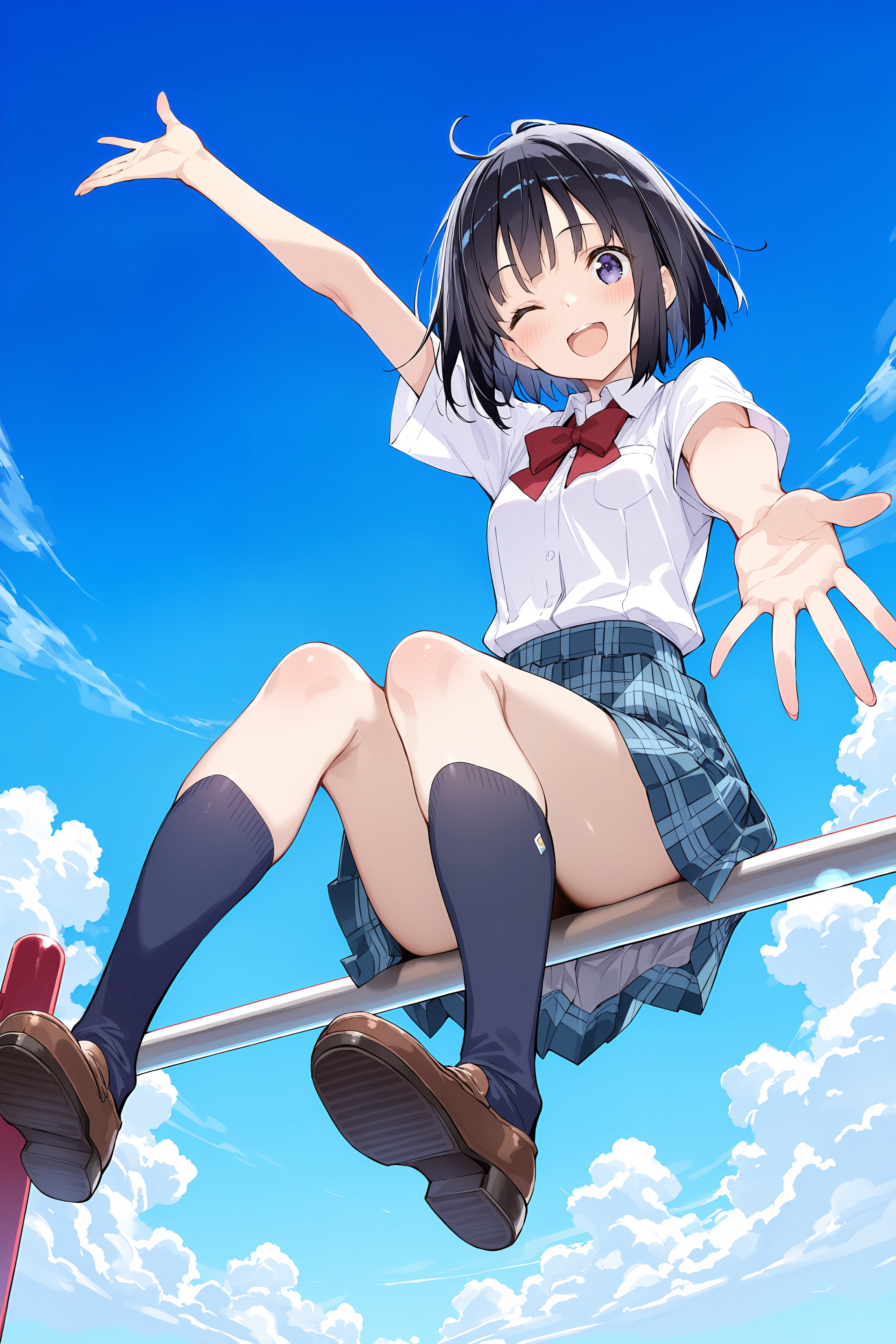 鉄棒と女の子