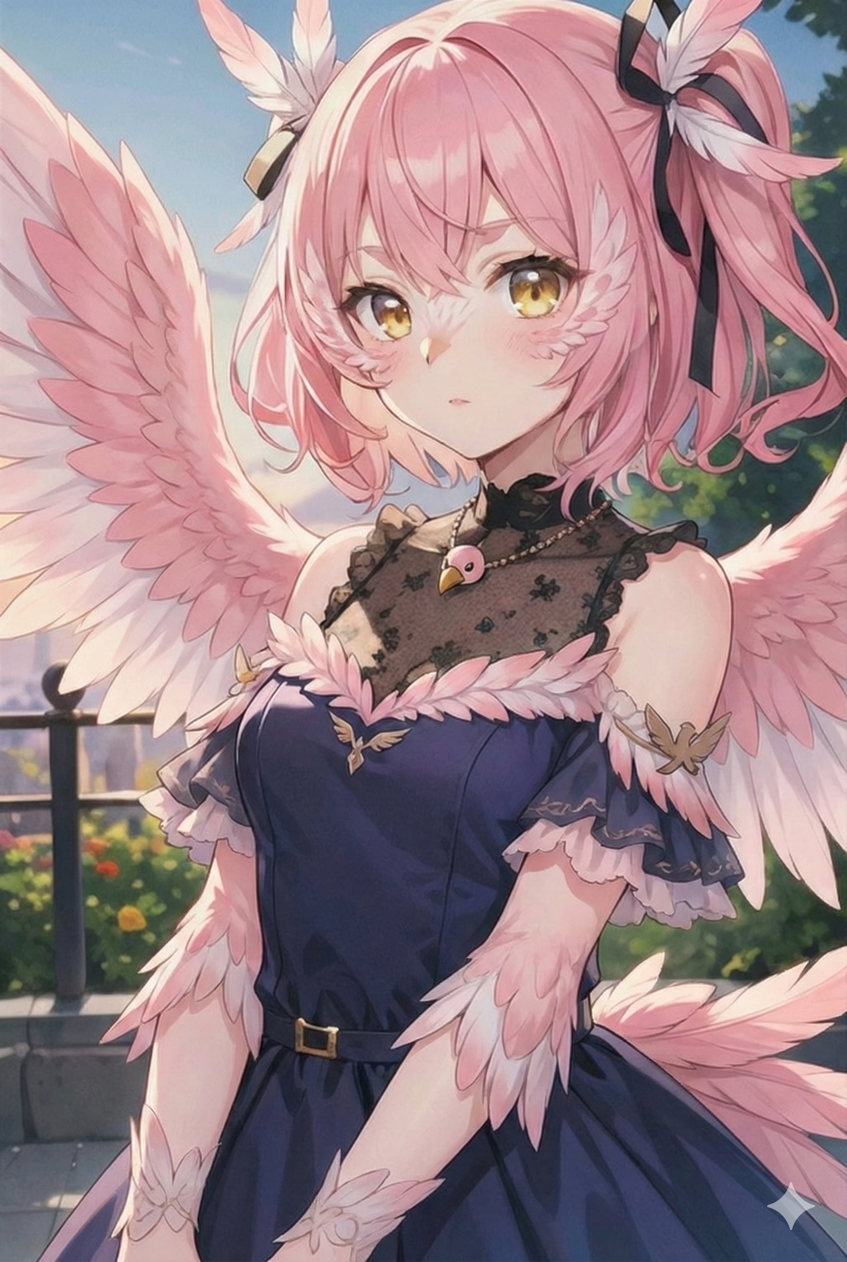 鳥人？ハルネ | の人気AIイラスト・グラビア