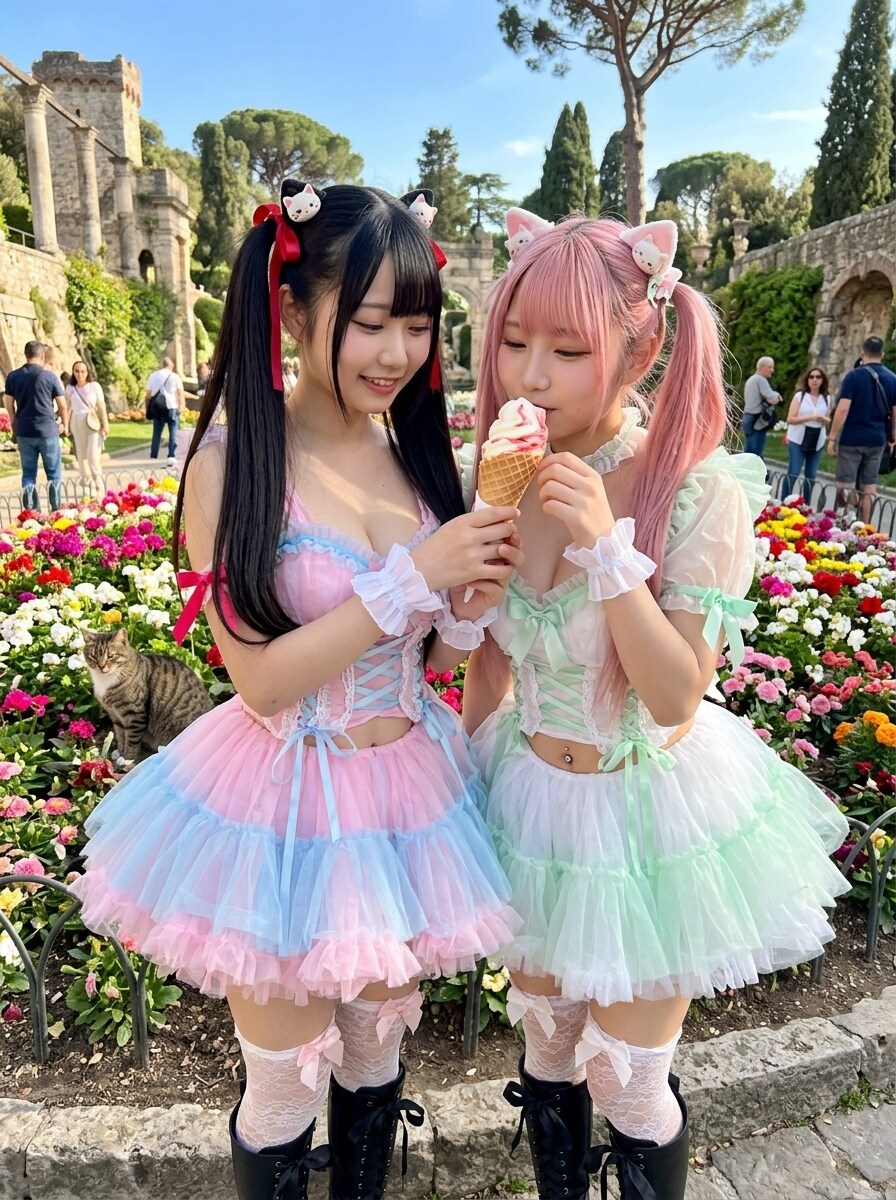 黒ツイさん。ももツイさん