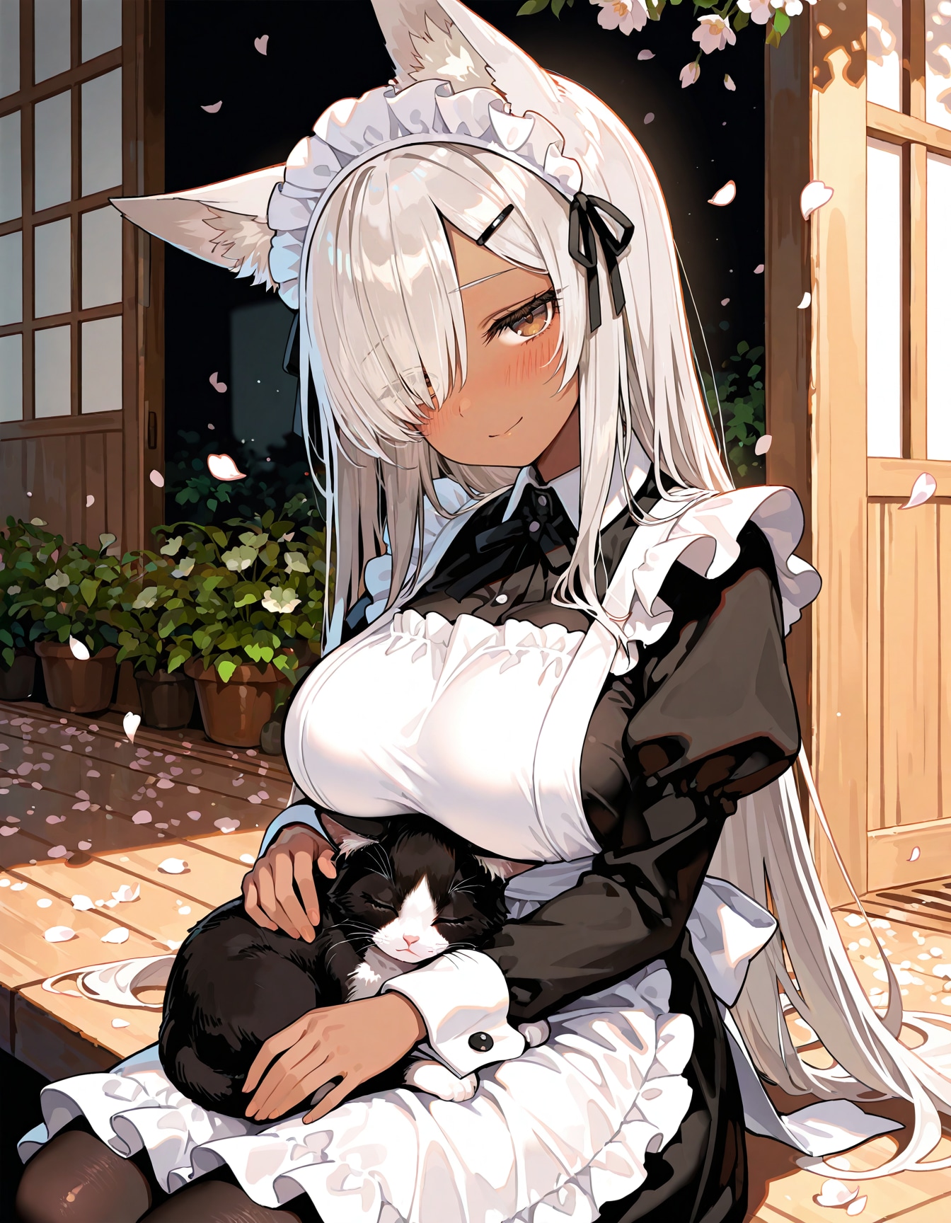 猫をのせる