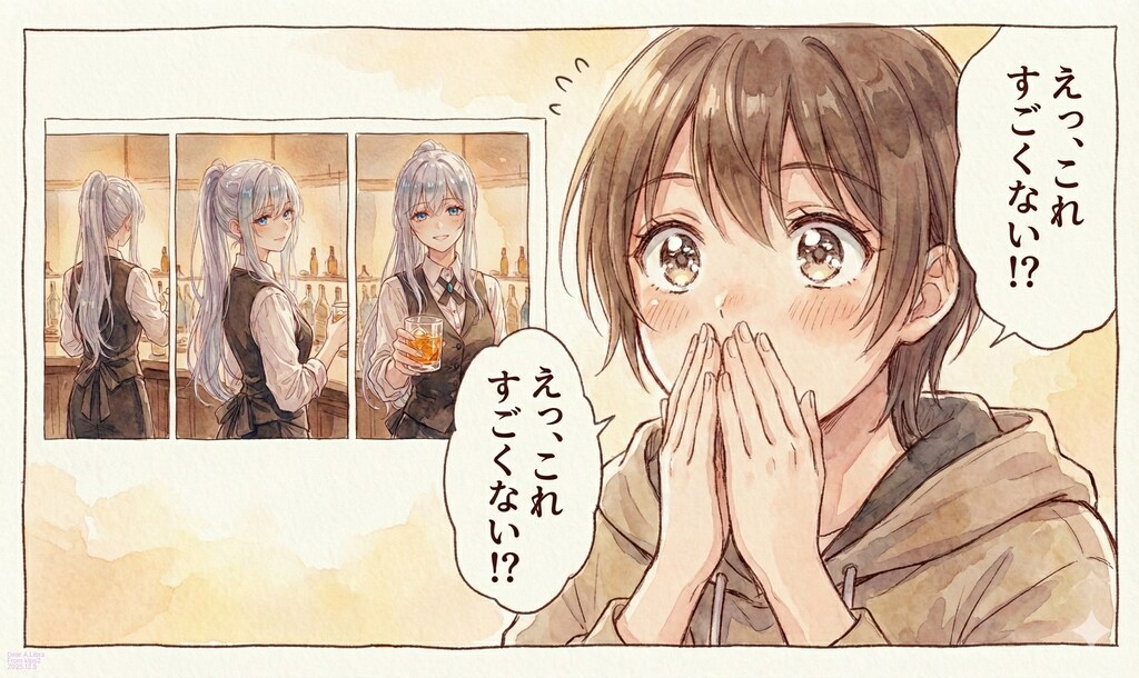 バーメイド香澄さんに見るnanobanana