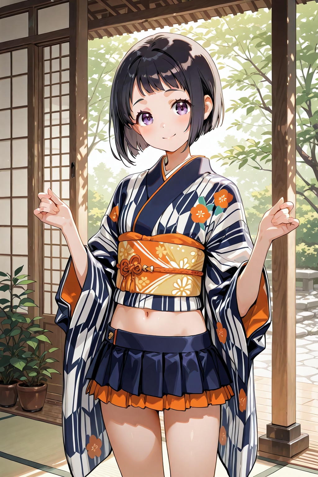 超ミニ丈着物 | の人気AIイラスト・グラビア