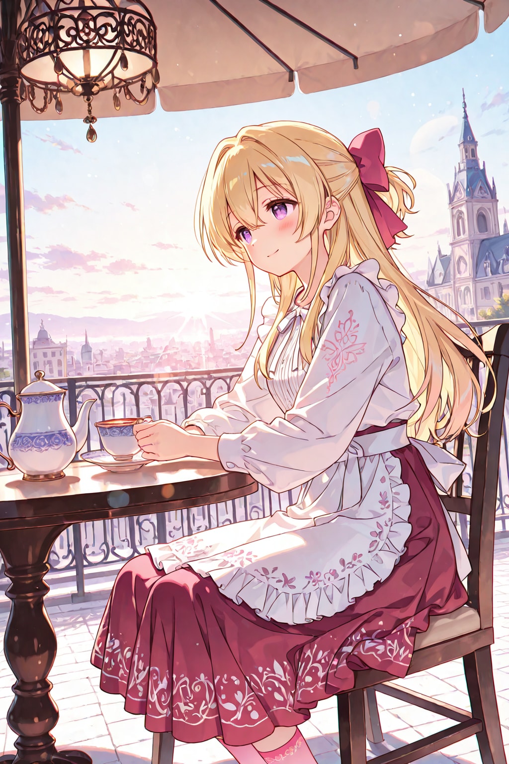 お紅茶をいただくナコちゃん