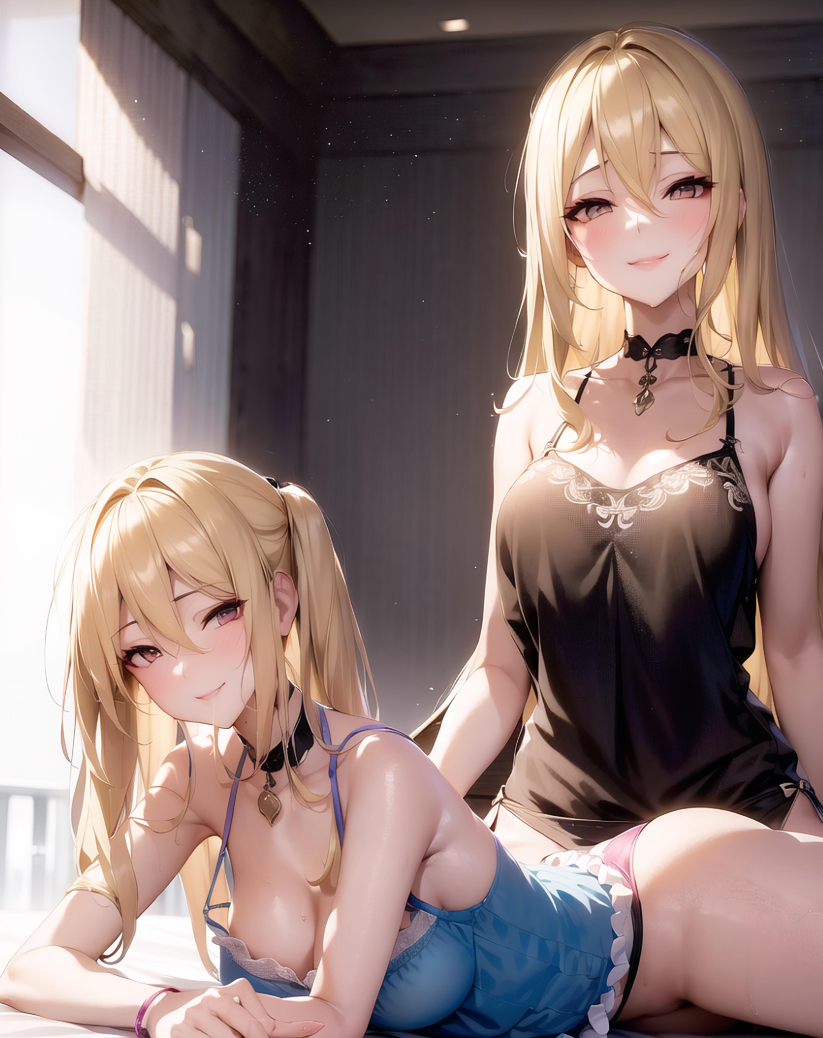 せなかを晒して