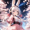 うさみみちゃん(桜並木 2枚目