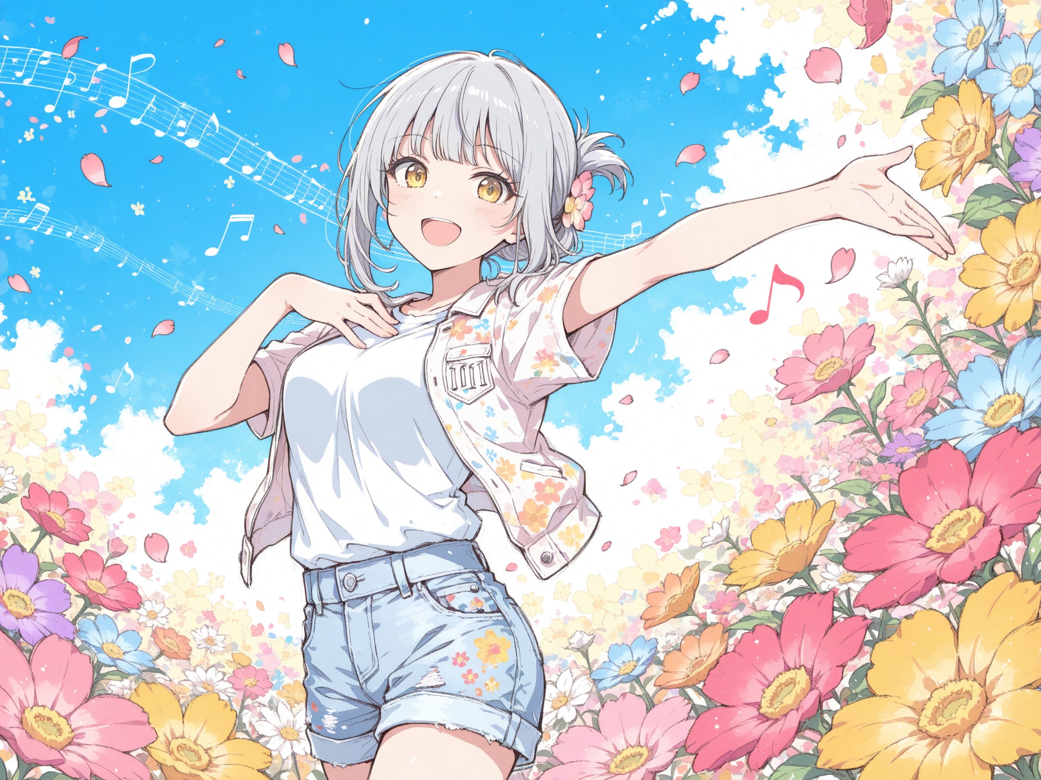 看板娘　flowers