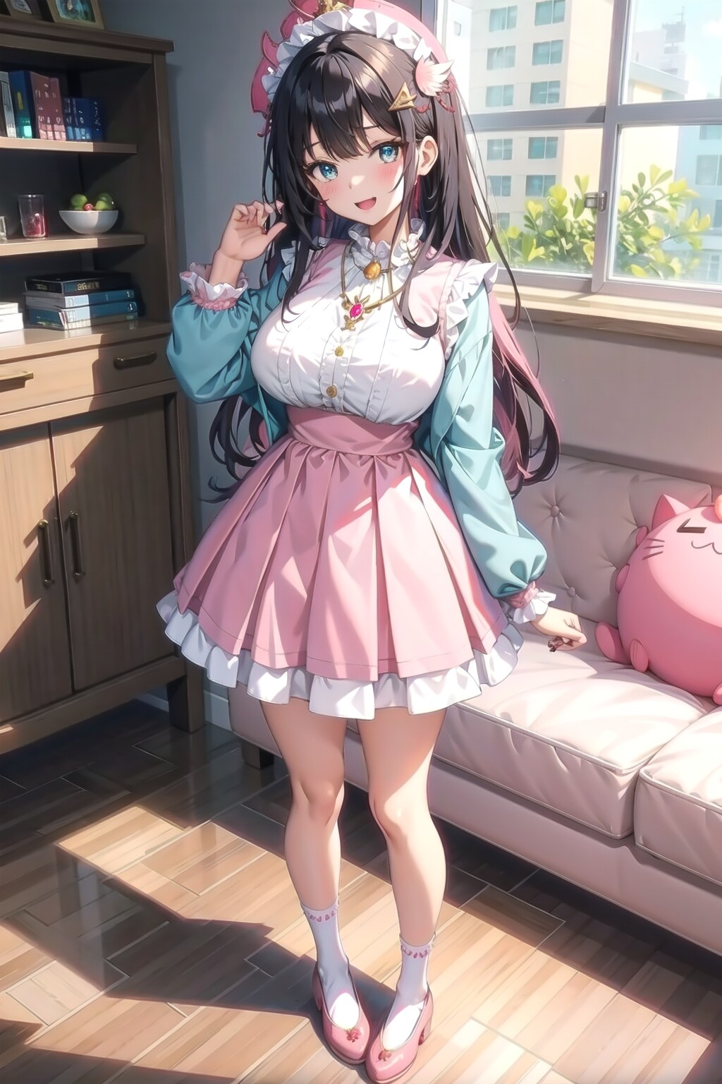 お部屋の中で春色