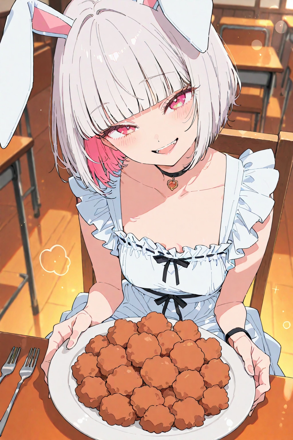 うさ耳娘とから揚げ