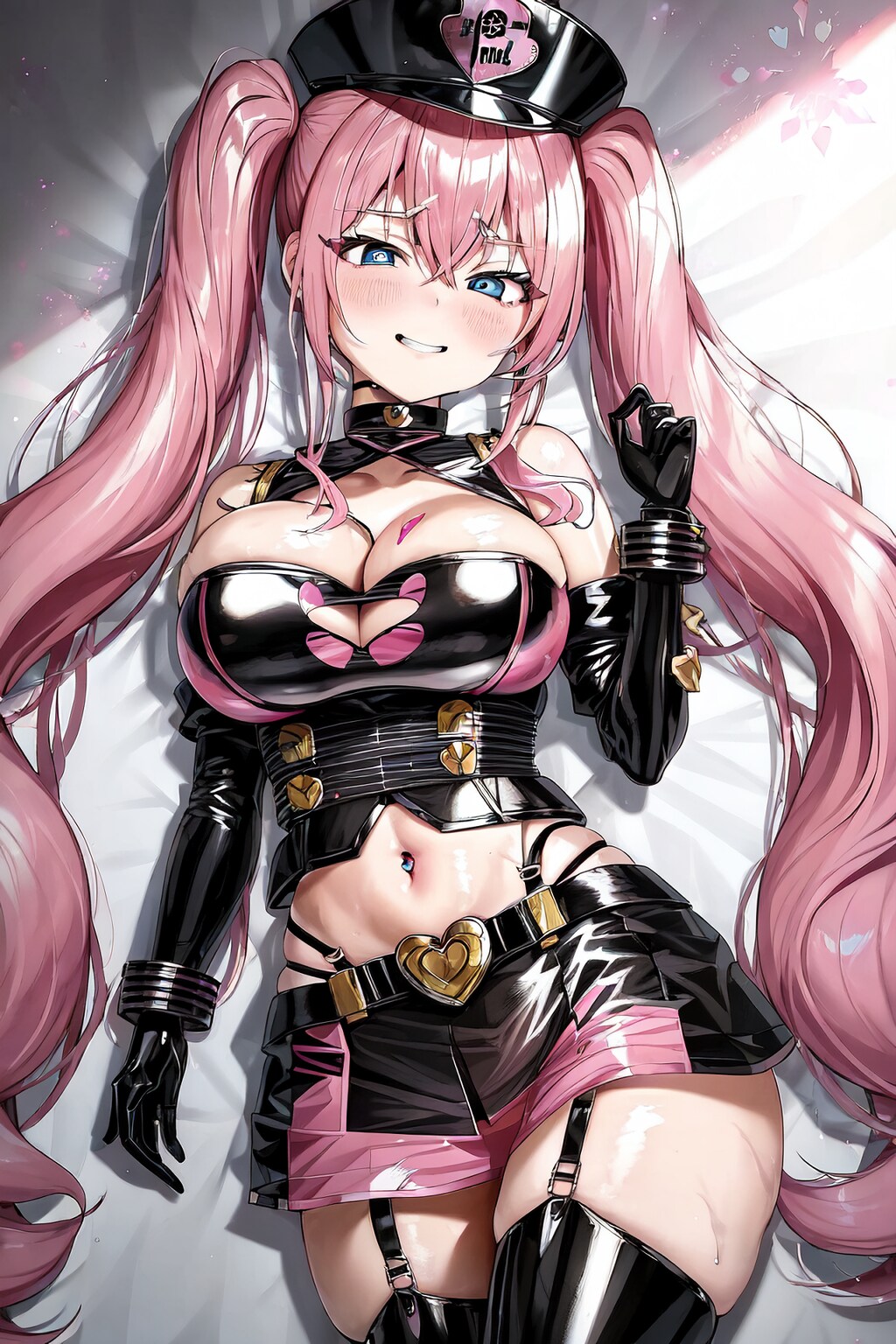 ピンク髪ツインテールボンデージギャルポリスちゃんHolaraAI