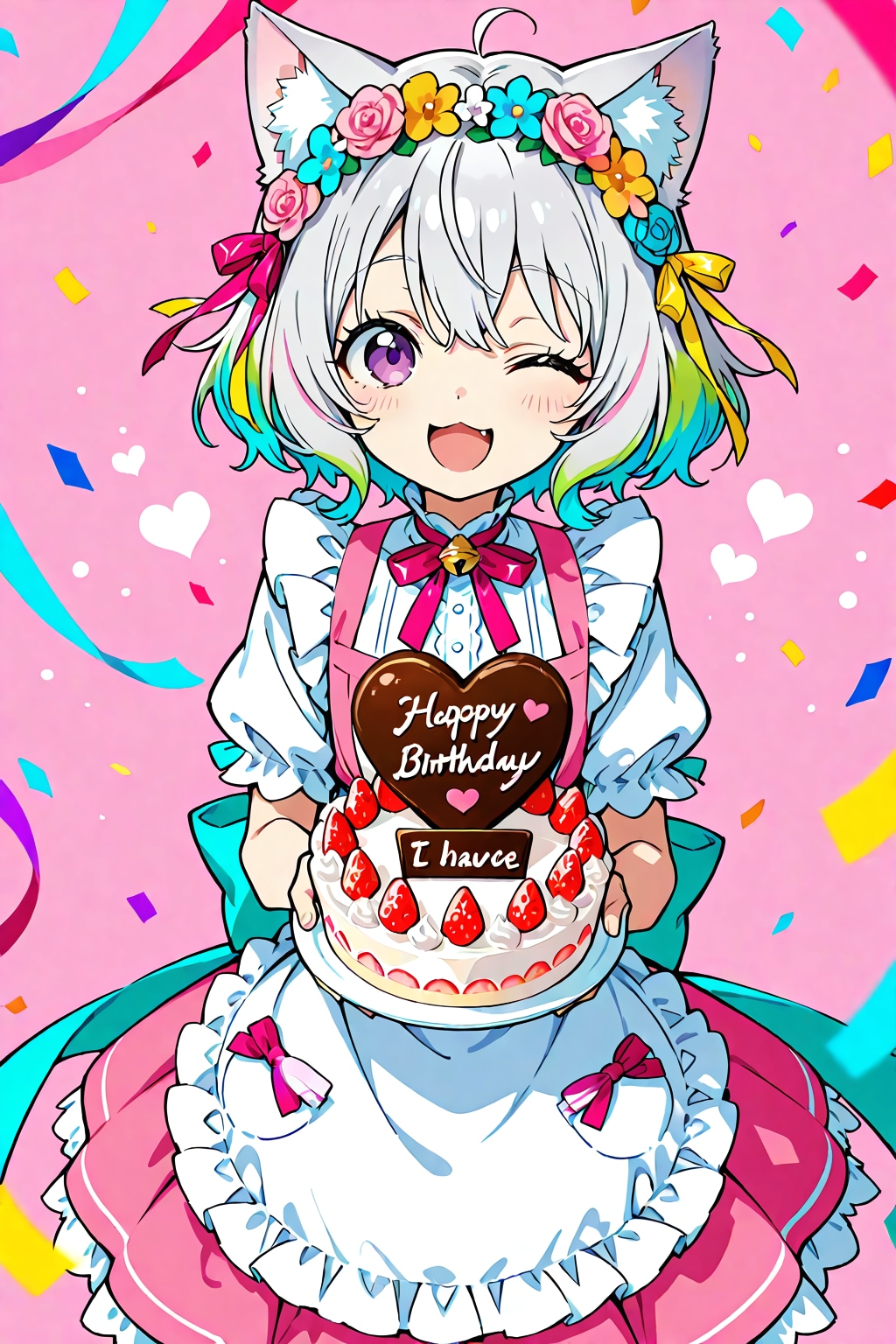 猫耳少女の特製ケーキ | の人気AIイラスト・グラビア