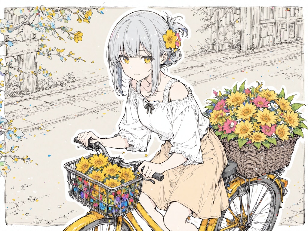 看板娘　flowers