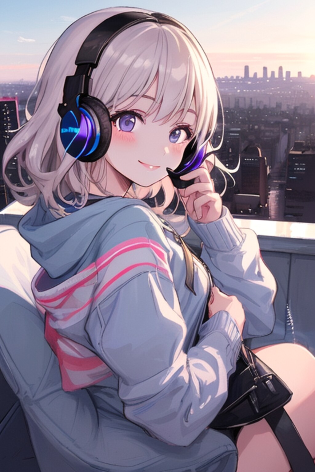 ヘッドフォンしてる女の子