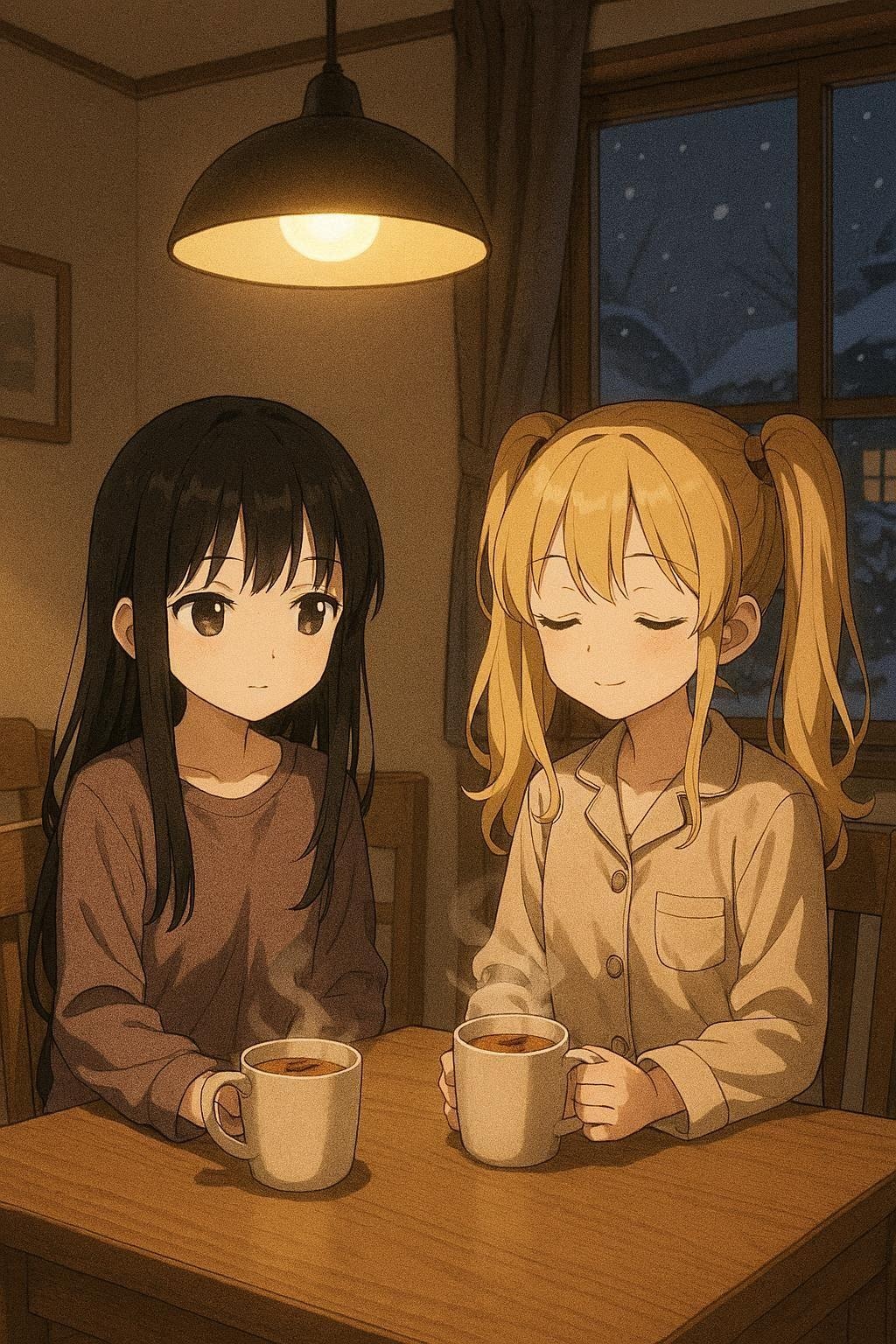 夜前のチャイタイム