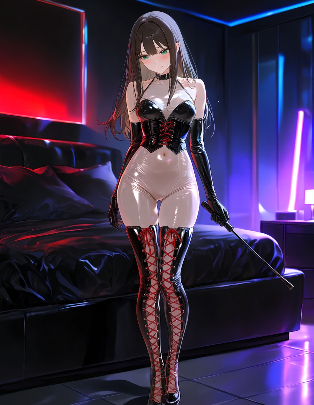 『女王様装備』のしぶりん(PixAI版)