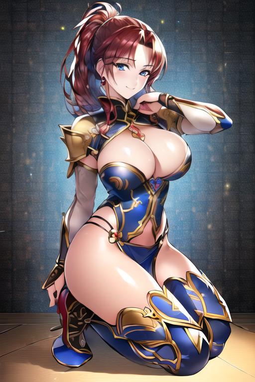 赤髪ポニーテール女戦士
