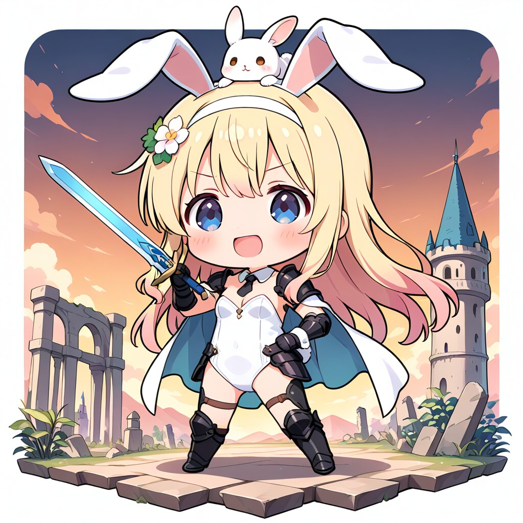 うさぎさんとうさみみナイトさん