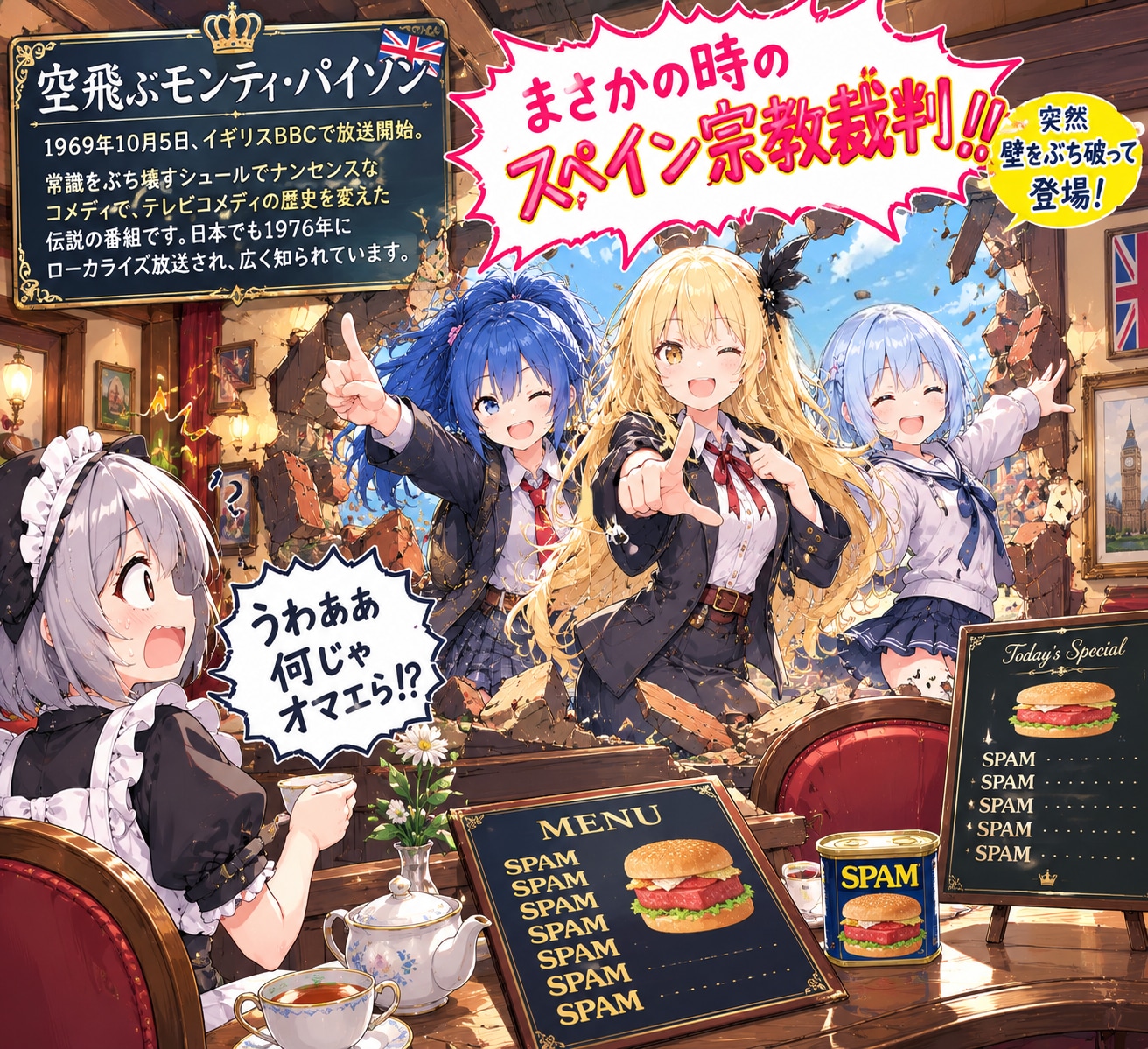 10月5日はモンティ・パイソンの放送開始日 | の人気AIイラスト・グラビア