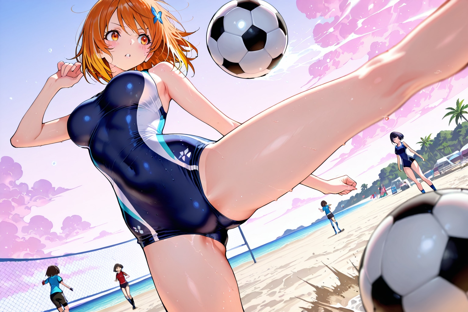 水着サッカー