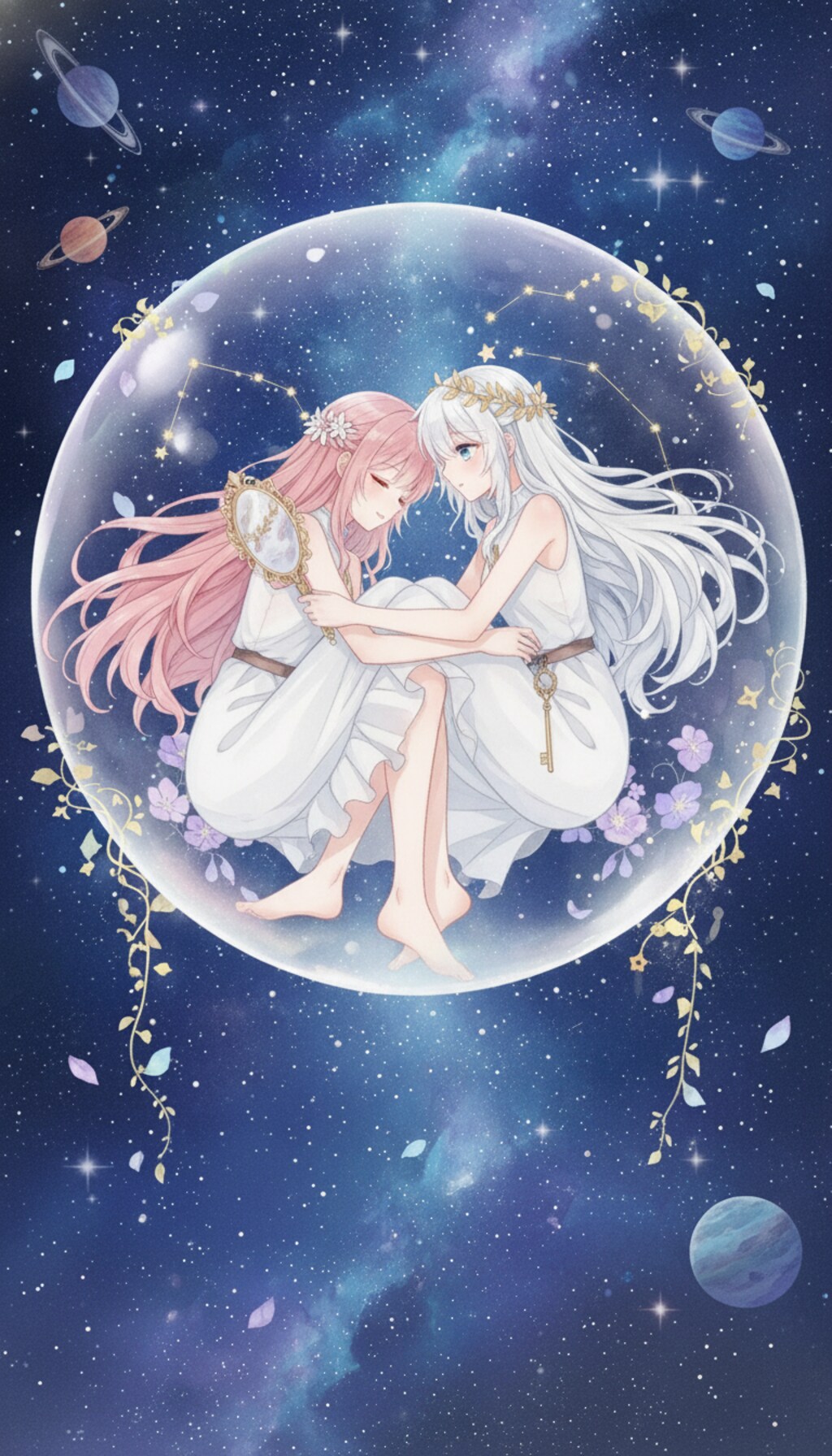 星泡沫に寄り添う