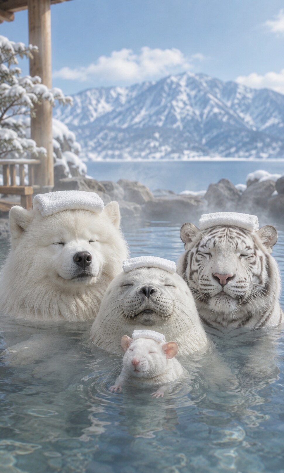 【本日の癒し】いい湯だな♪