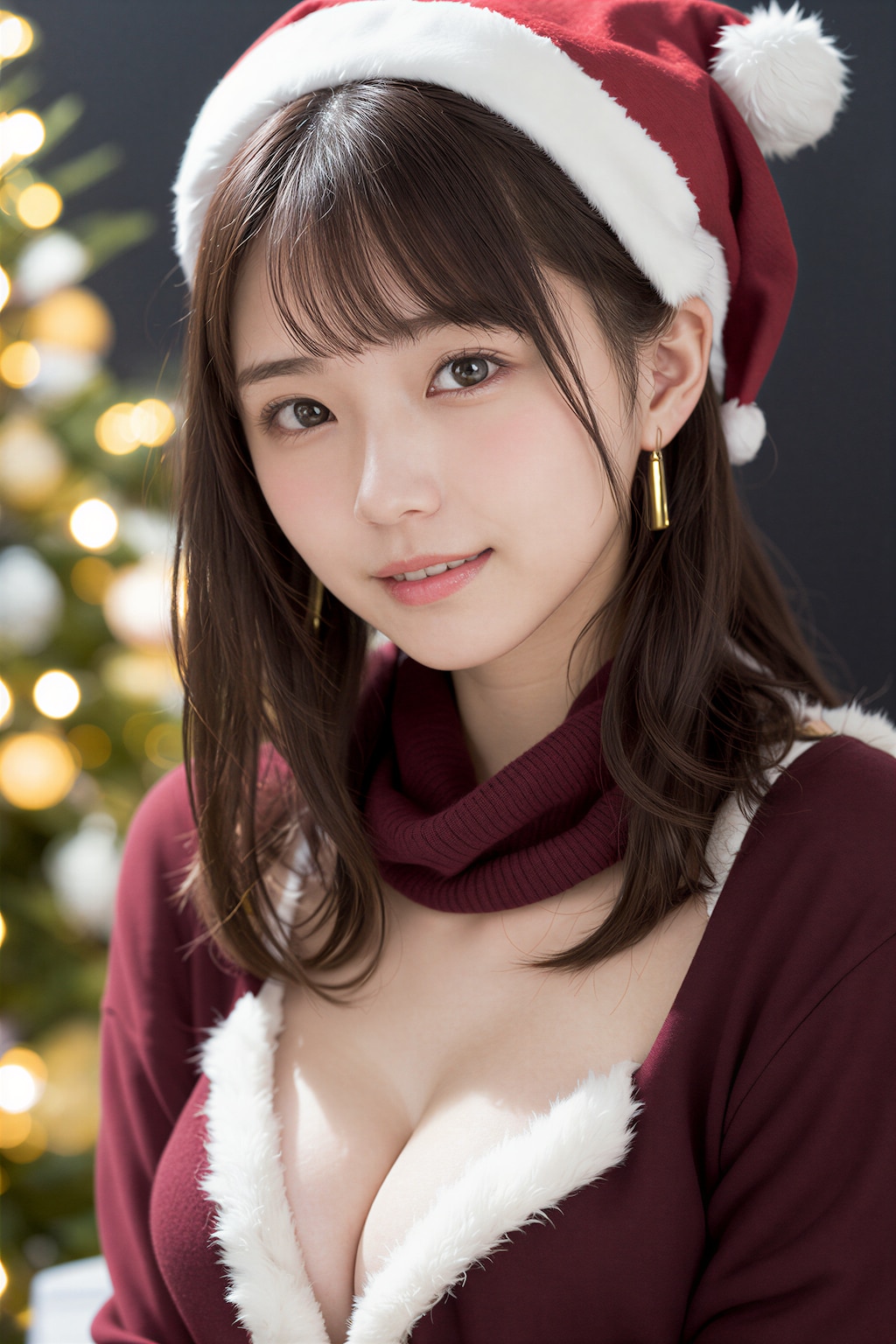サンタコスの女の子