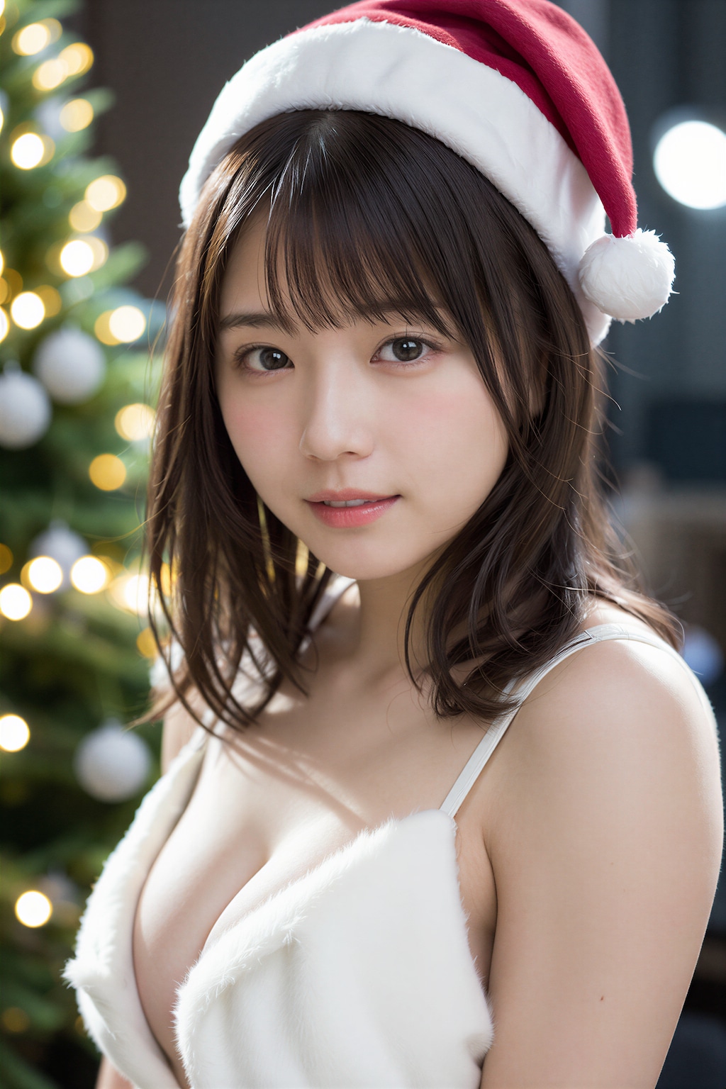 サンタコスの女の子