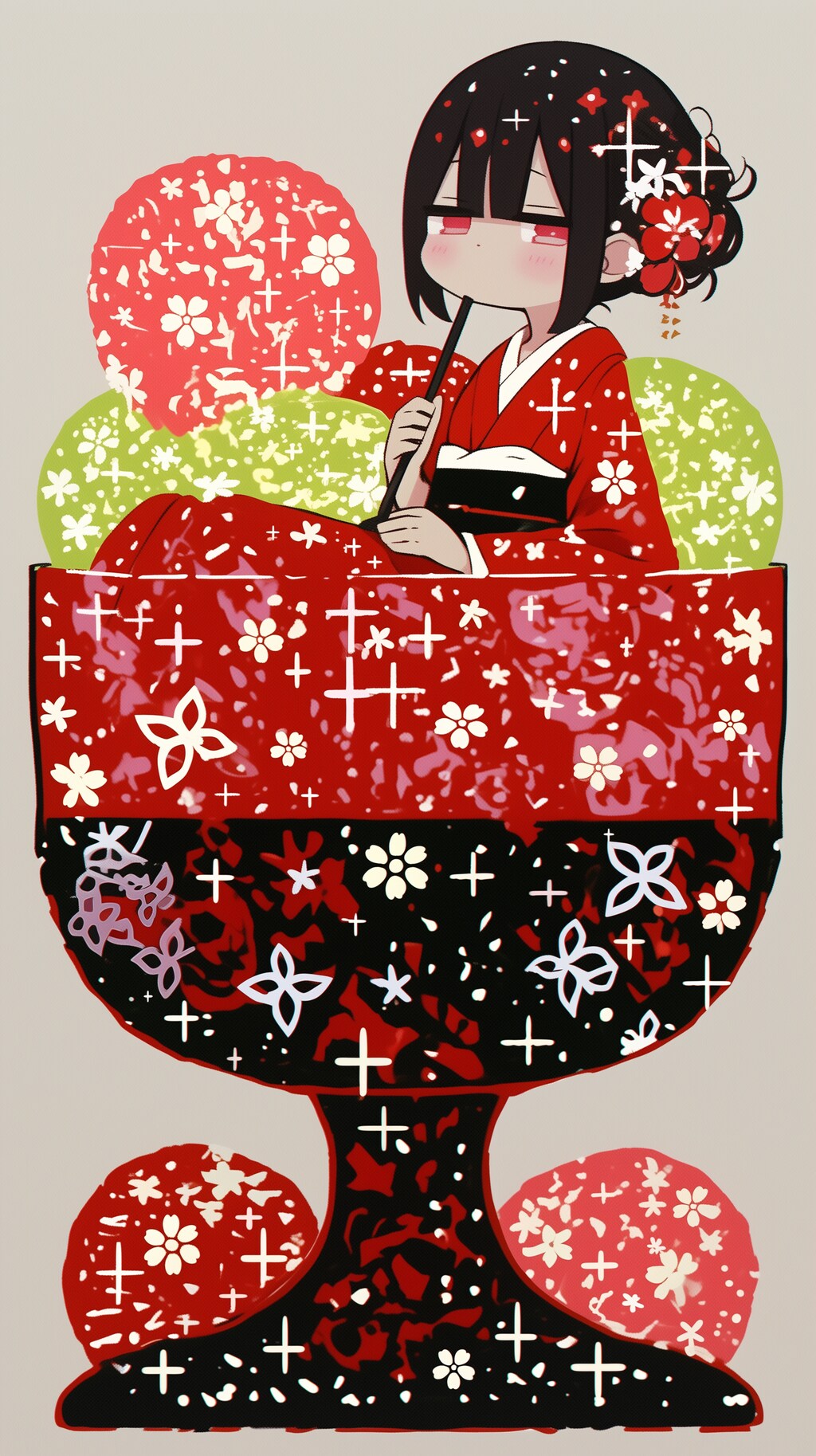 和装のやる気なしでこ