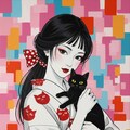 竹久夢二「黒船屋」へのオマージュ 7枚目