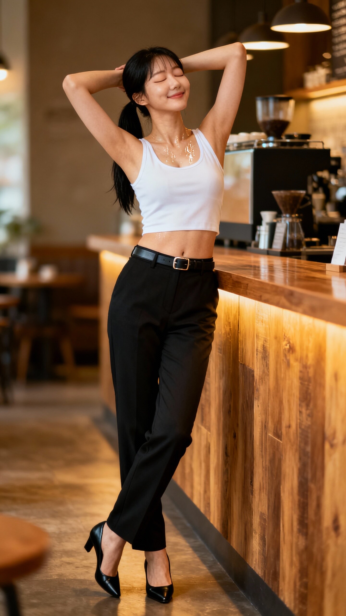 かっこかわいい韓国美少女のカフェ経営