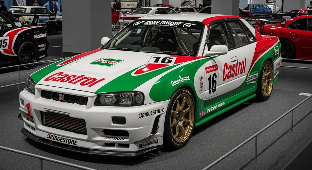 カストロールR34セダンレーシングカー