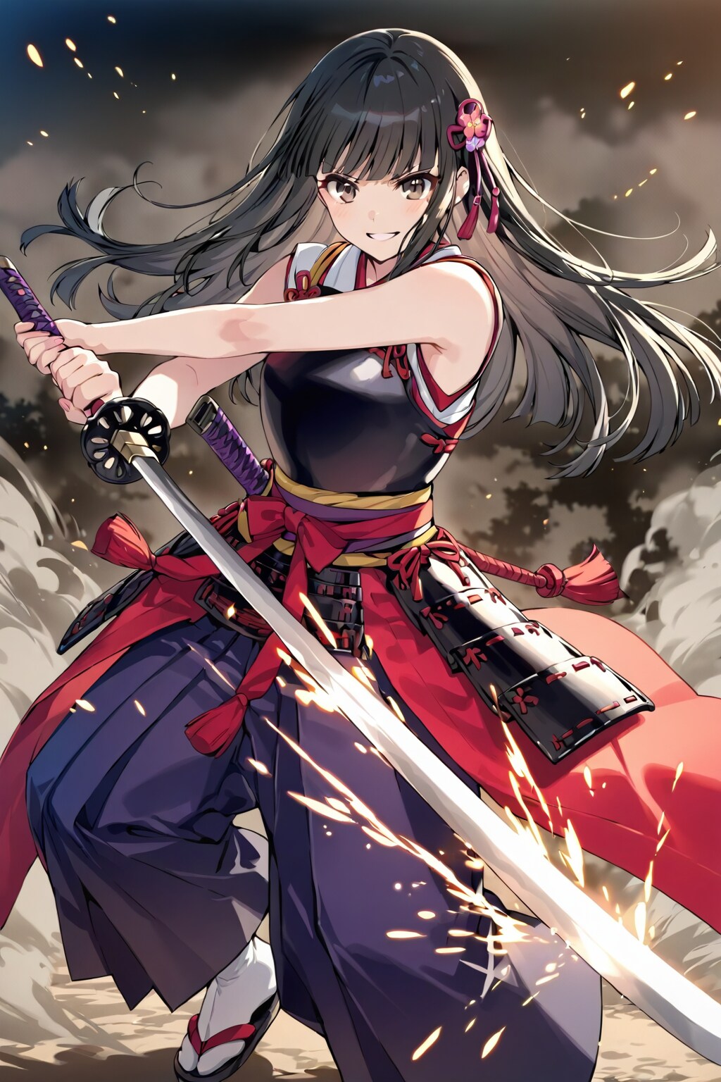 かっこかわいい武者の戦闘