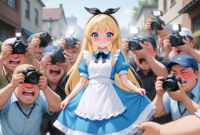 スカートめくられ！アリスちゃん💗