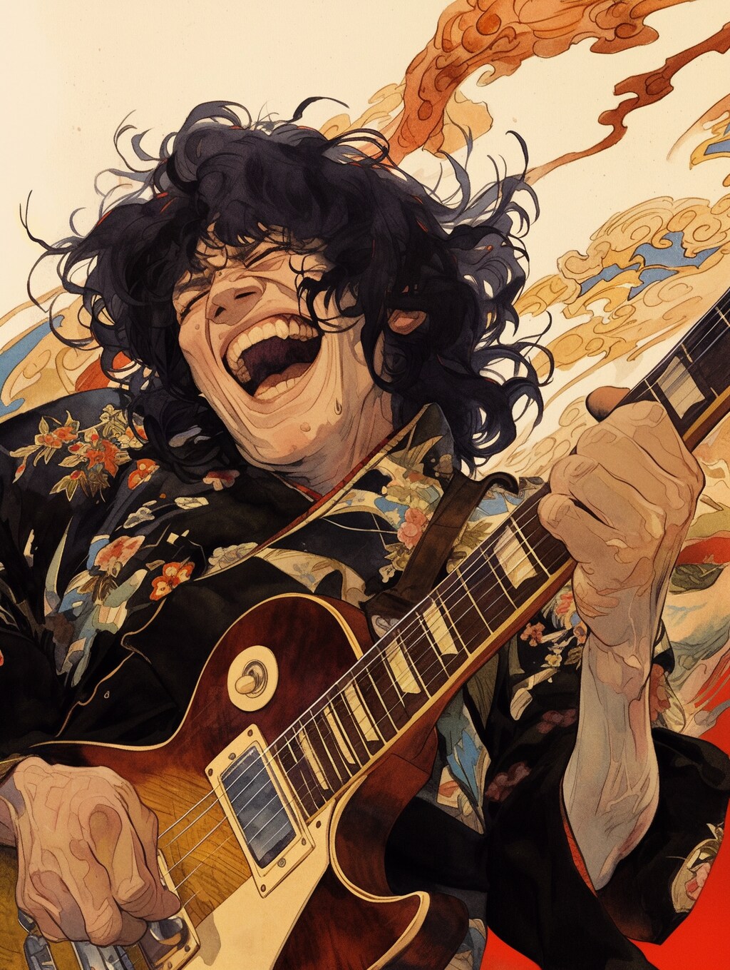 顔で弾く弁財天