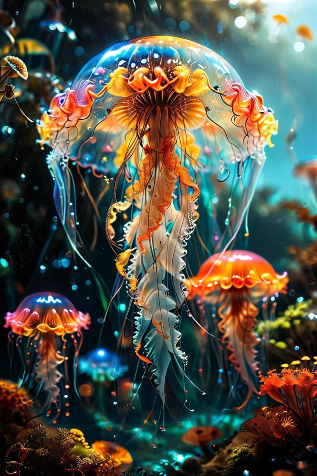 幻想的なクラゲ