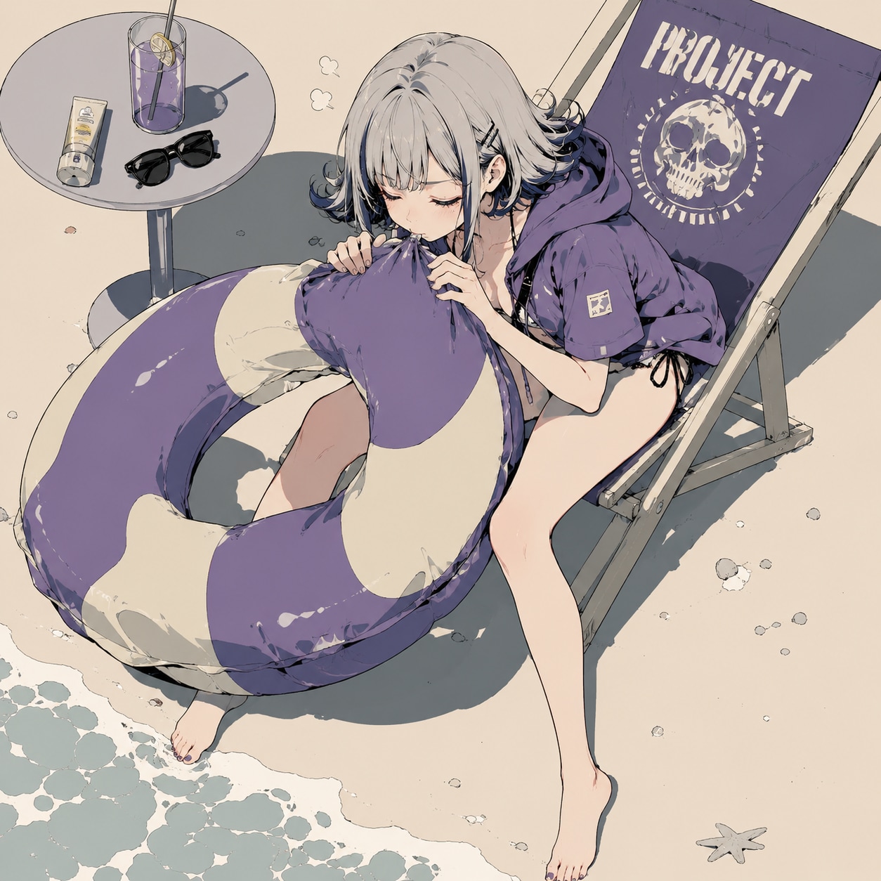 後は浮き輪を膨らませるだけ✨