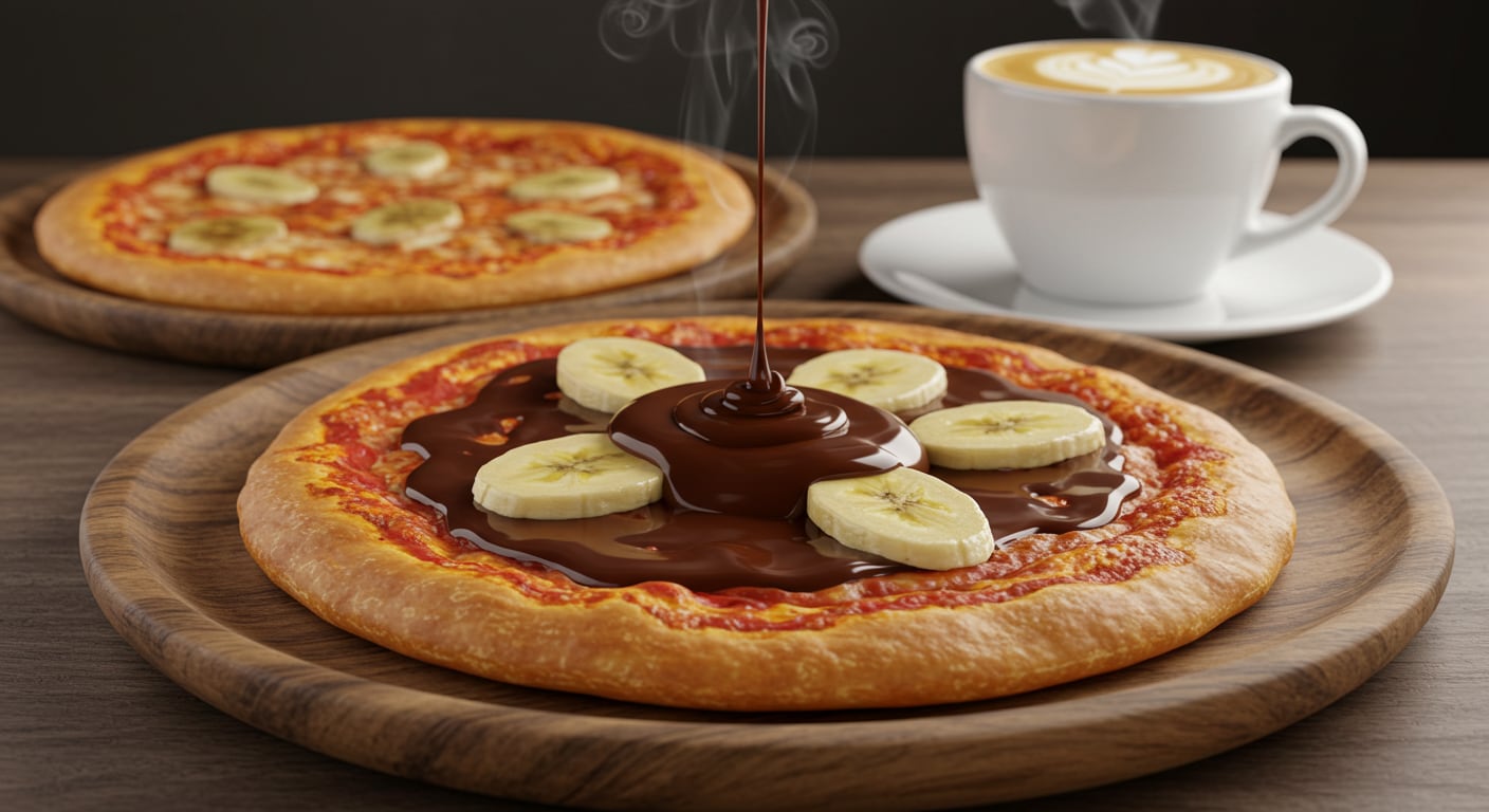 バナナチョコレートピザ | の人気AIイラスト・グラビア