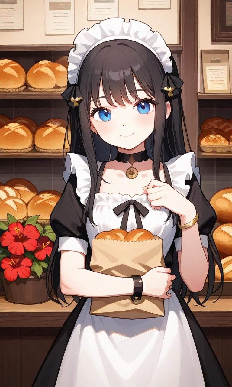 メイドさん　パンが出た