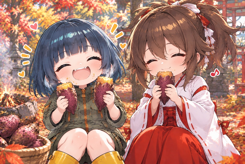 あやめお姉ちゃ〜ん🎵おいも持ってきた〜✨