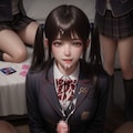 制服JKハーレムフェラ💖 2枚目
