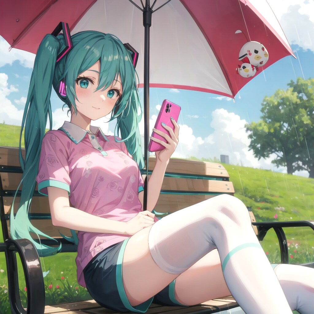 自撮りミク | の人気AIイラスト・グラビア