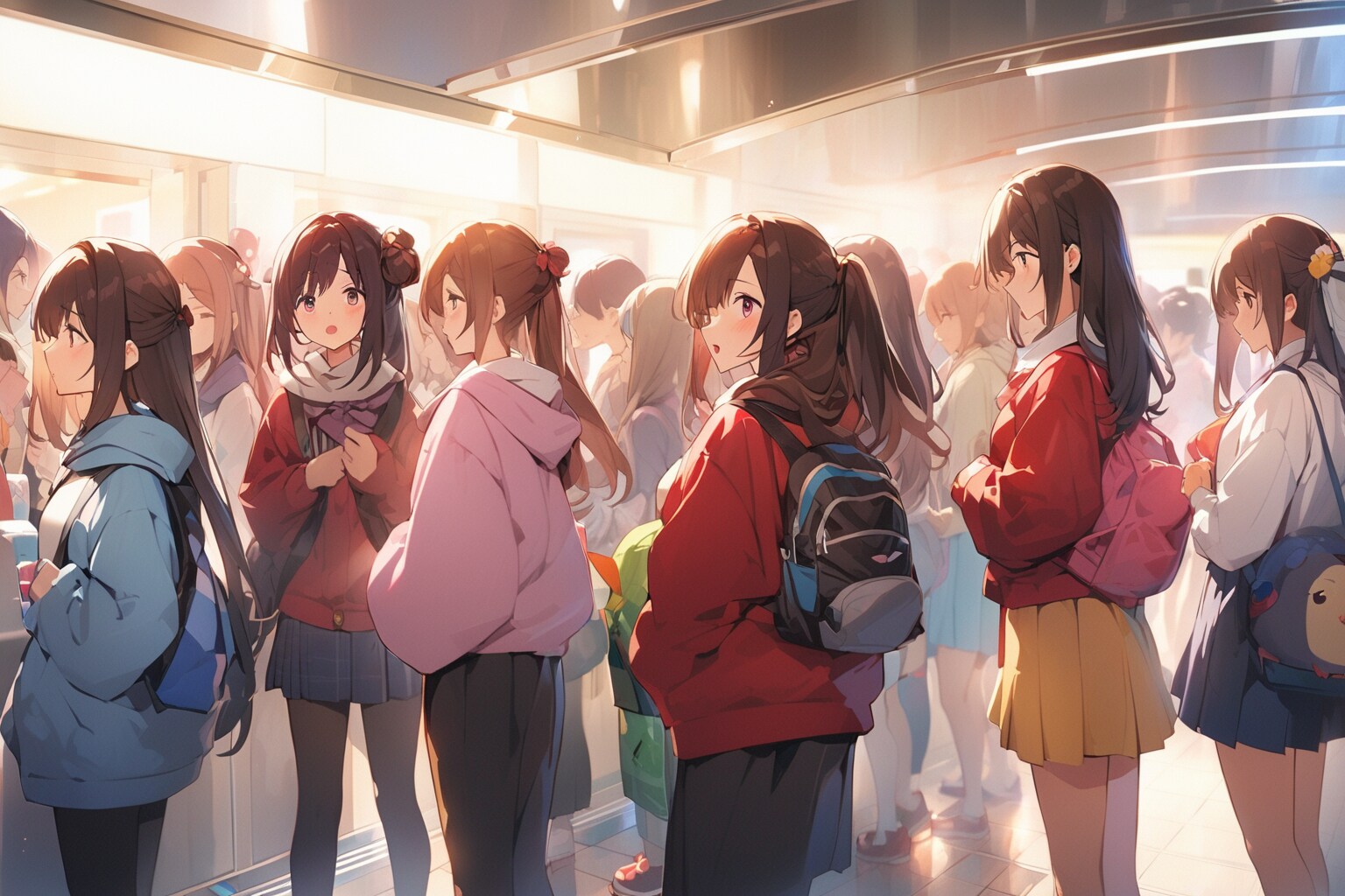 イベントにて、トイレ待ちの列