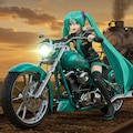 初音ミクとハーレーダビッドソンと蒸気機関車 4枚目