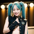 ミクさんコスしてみたよ 4枚目