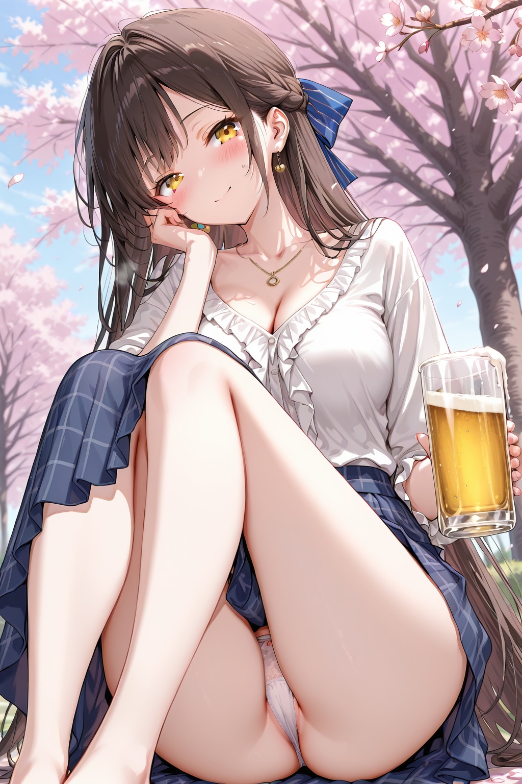 花見でパンチラを見たという思い出