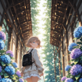 紫陽花の小径で 2枚目