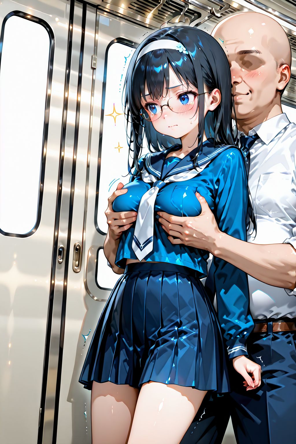 うしろからやわらかいものをなでなで