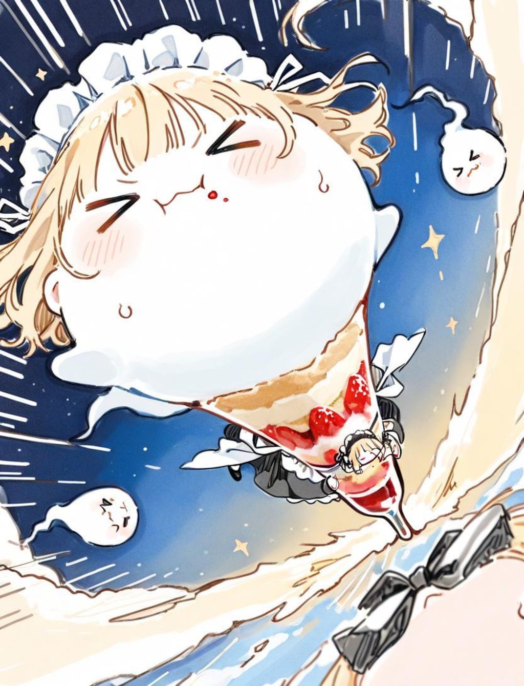 ( >ω<)👻おジャンボパフェの召喚に成功したやでぇ！✨✨