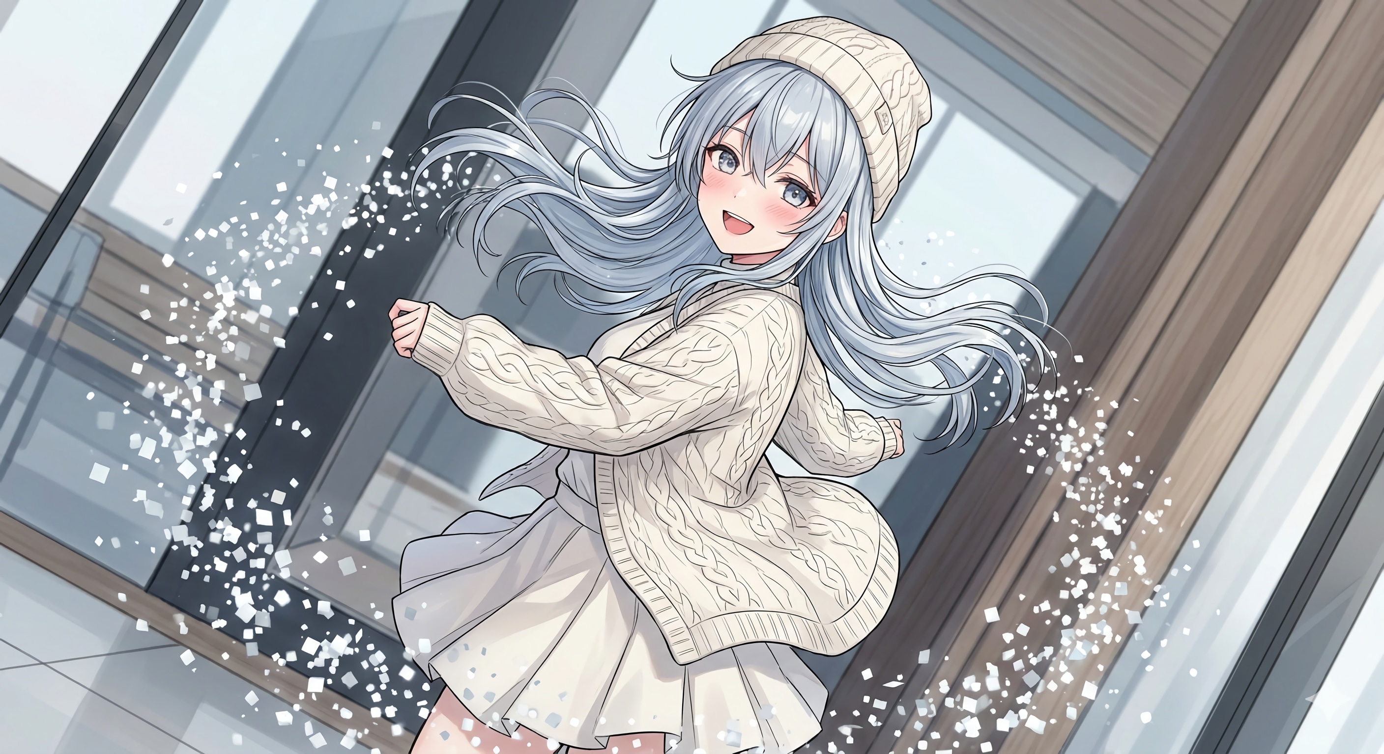 冬の旋律とスクエアに煌めく光の粒 | の人気AIイラスト・グラビア