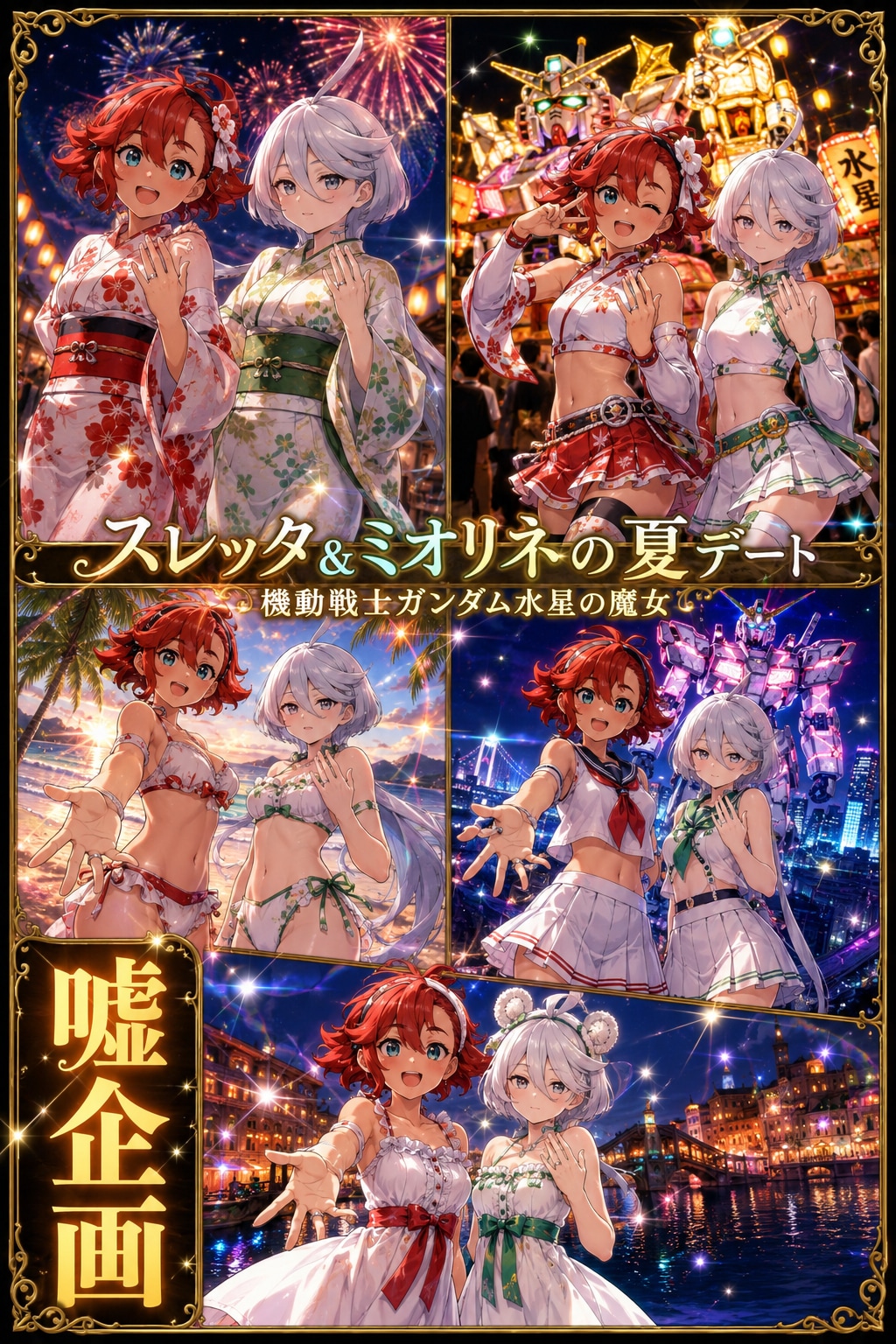 スレッタ&ミオリネの夏デート