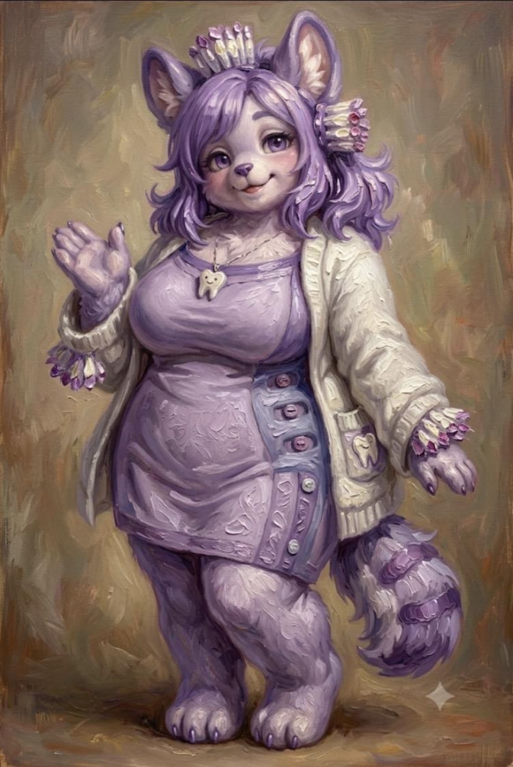 歯ブラシの擬人化おねえさん